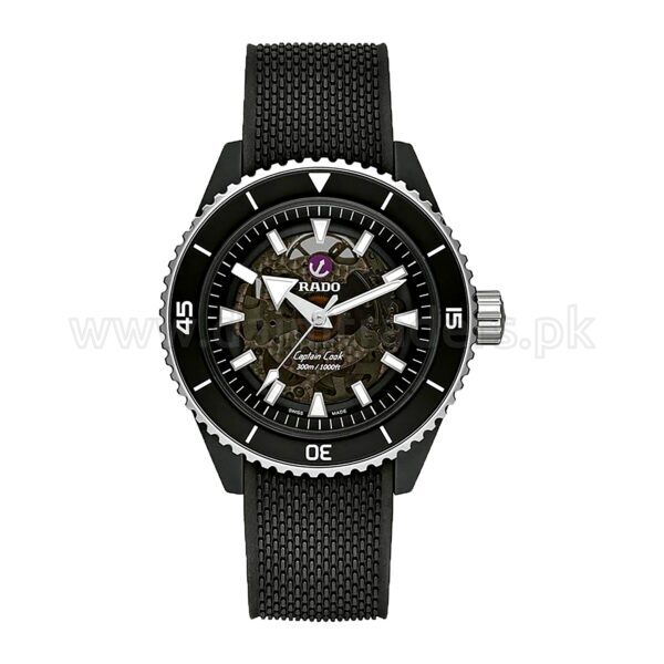 RADO Captain Cook High-Tech Ceramic R32127156 Skeleton Dial 43mm Automatic Swiss Mens