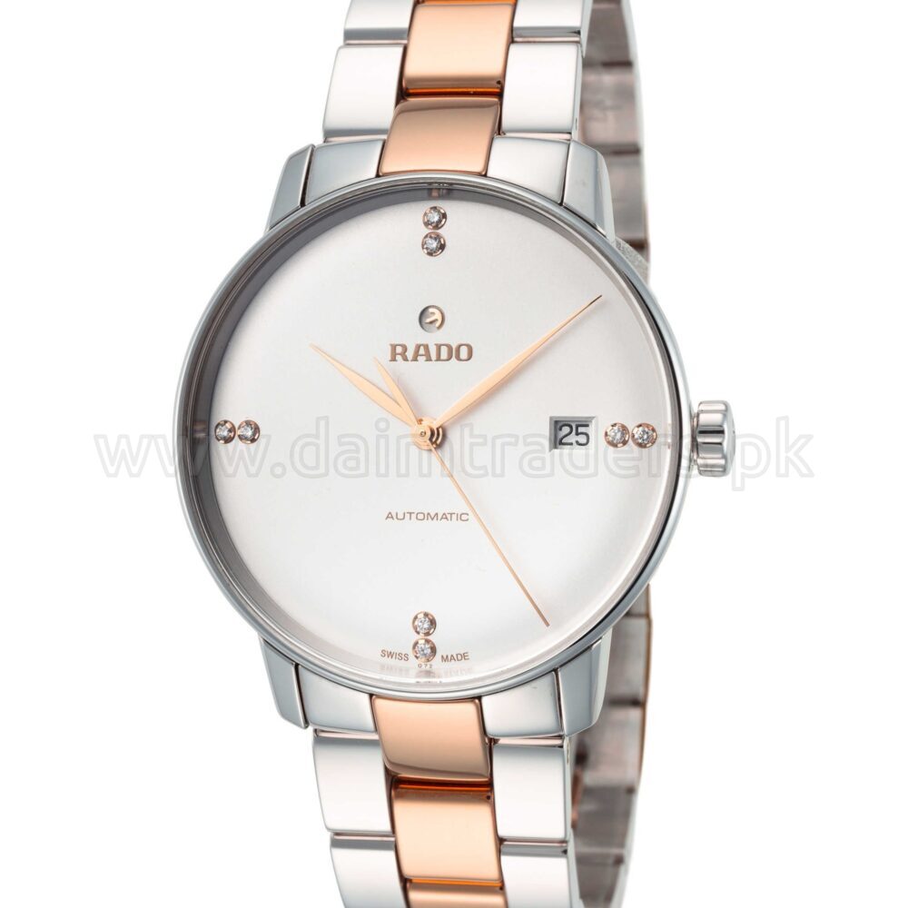 RADO Coupole Classic Automatic Diamonds R22860722 White Dial Two-Tone Rose Gold 38mm Swiss Mens