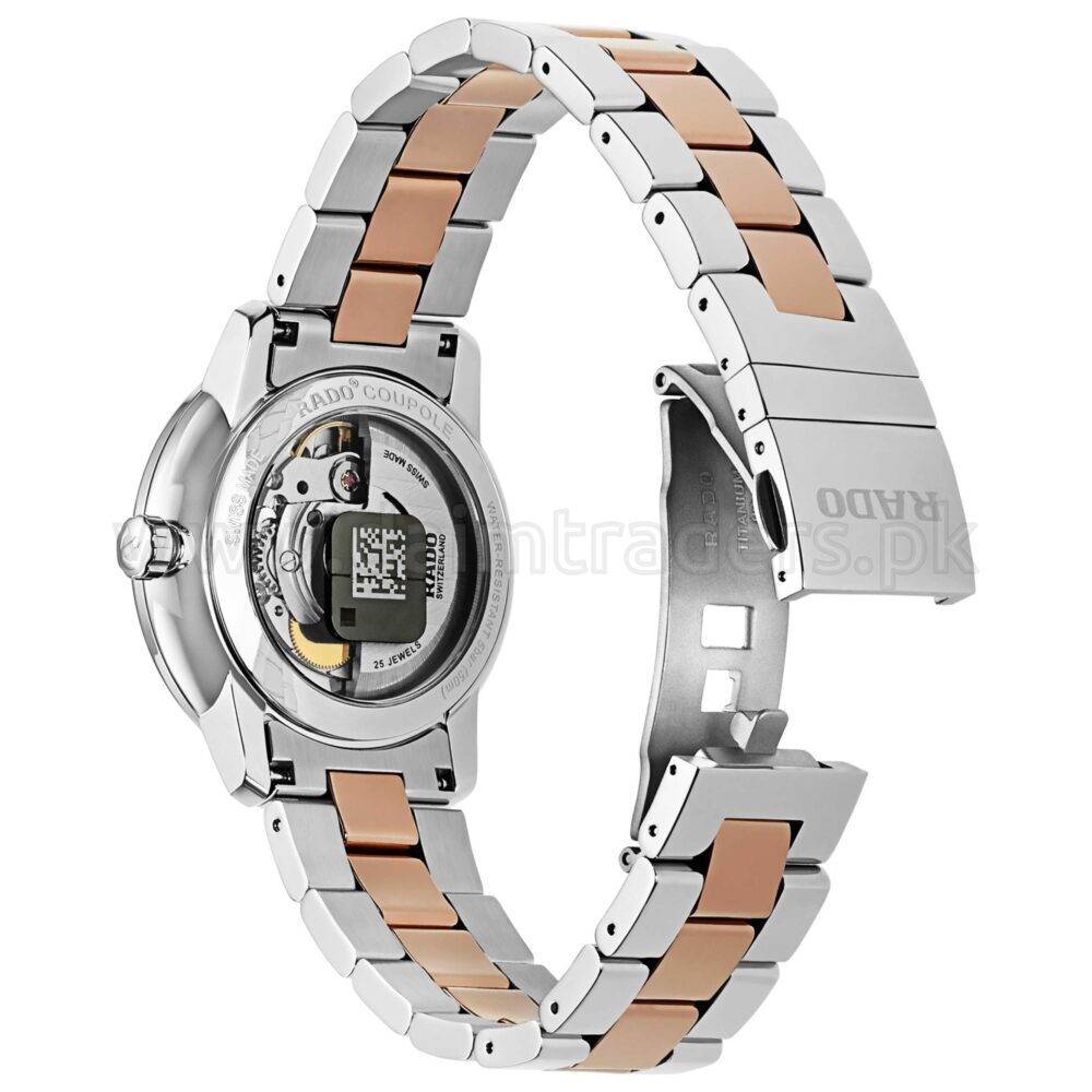 RADO Coupole Classic Automatic Diamonds R22860722 White Dial Two-Tone Rose Gold 38mm Swiss Mens – photo 3
