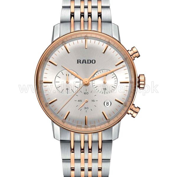 Rado Coupole Classic Chronograph R22910123 Silver Dial 42mm Quartz Swiss Mens