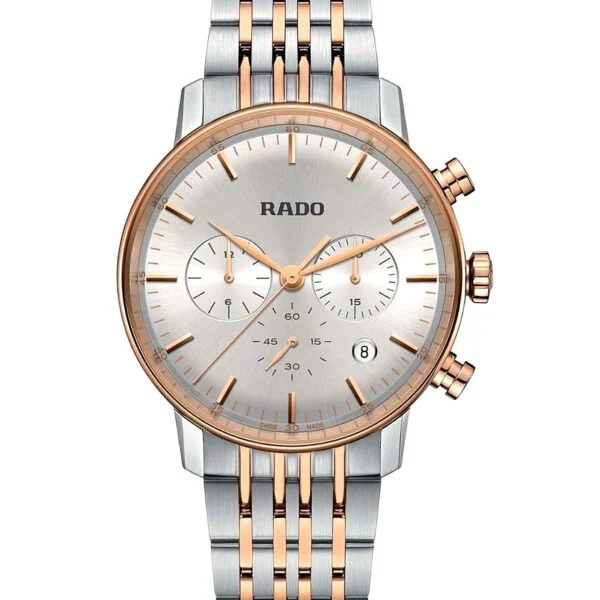 Rado Coupole Classic Chronograph R22910123 Silver Dial 42mm Quartz Swiss Mens