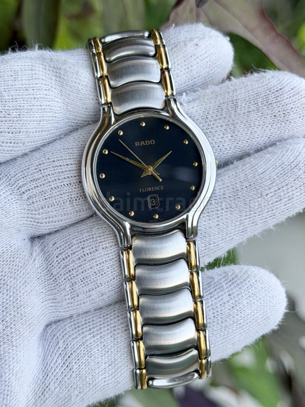 RADO Florence 129.3644.4 Black Dial Two-Tone Slim Quartz Swiss Mens