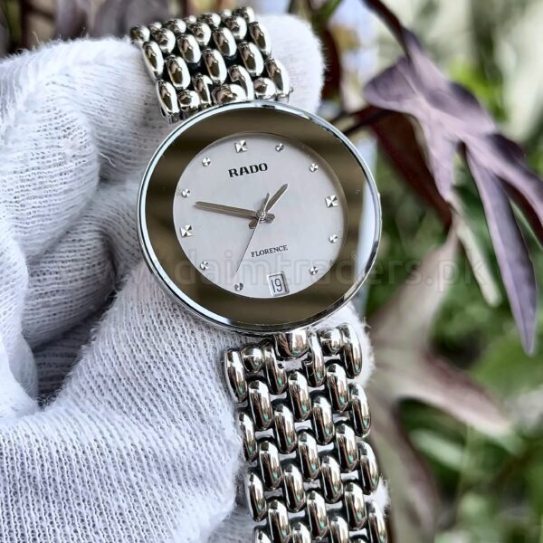 RADO Florence R48792103 Silver Dial Date Steel 35mm Quartz Swiss Mens