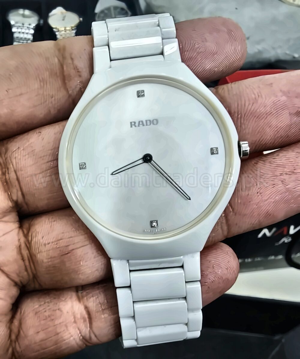 RADO True Thinline Diamonds R27957902 White Ceramic Mother of Pearl Quartz Swiss – photo 3
