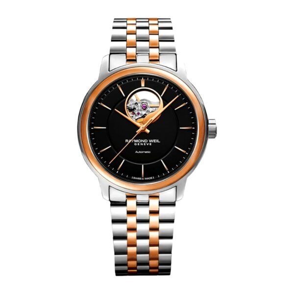 RAYMOND WEIL Maestro Open Heart 2227-SP5-20021 Black Dial Two-Tone 40mm Automatic Swiss Mens