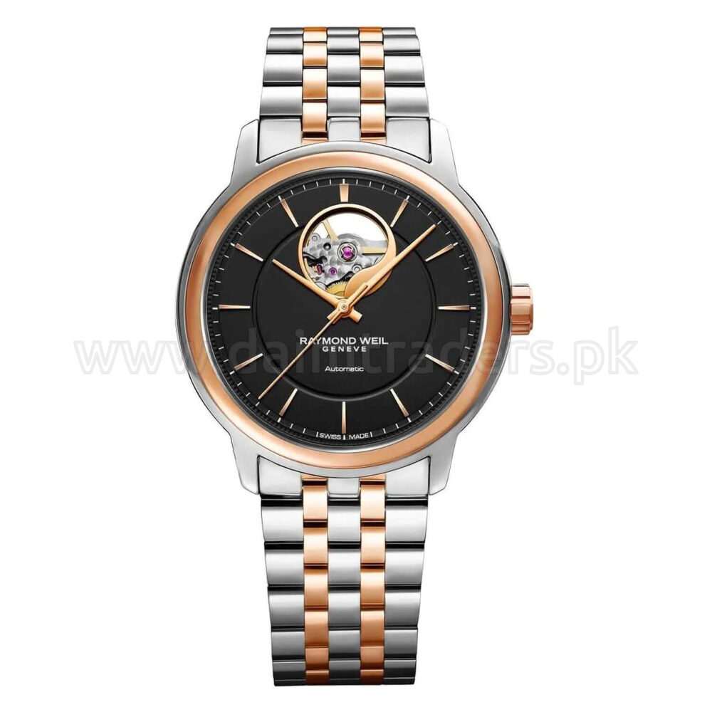 RAYMOND WEIL Maestro Open Heart 2227-SP5-20021 Black Dial Two-Tone 40mm Automatic Swiss Mens