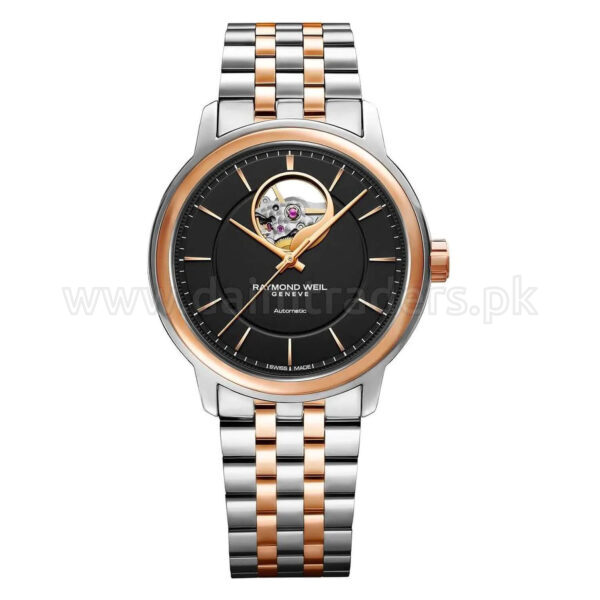 RAYMOND WEIL Maestro Open Heart 2227-SP5-20021 Black Dial Two-Tone 40mm Automatic Swiss Mens