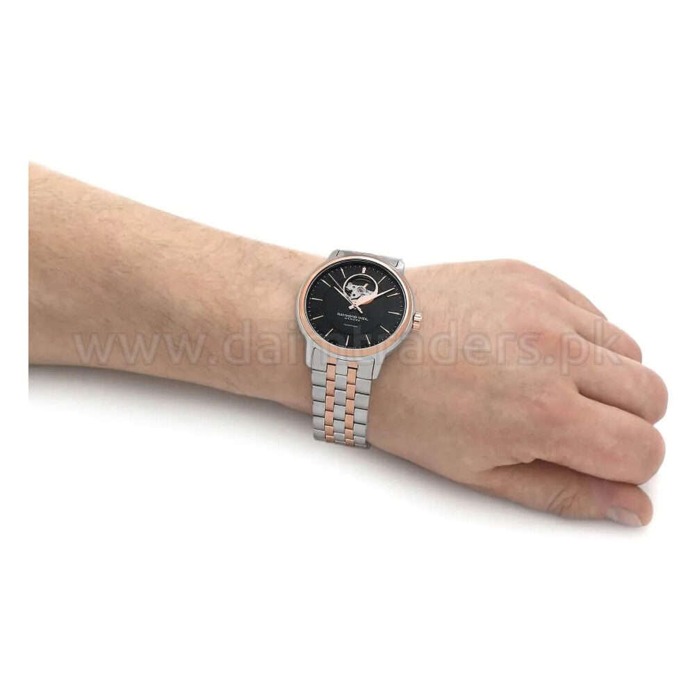 RAYMOND WEIL Maestro Open Heart 2227-SP5-20021 Black Dial Two-Tone 40mm Automatic Swiss Mens – photo 4