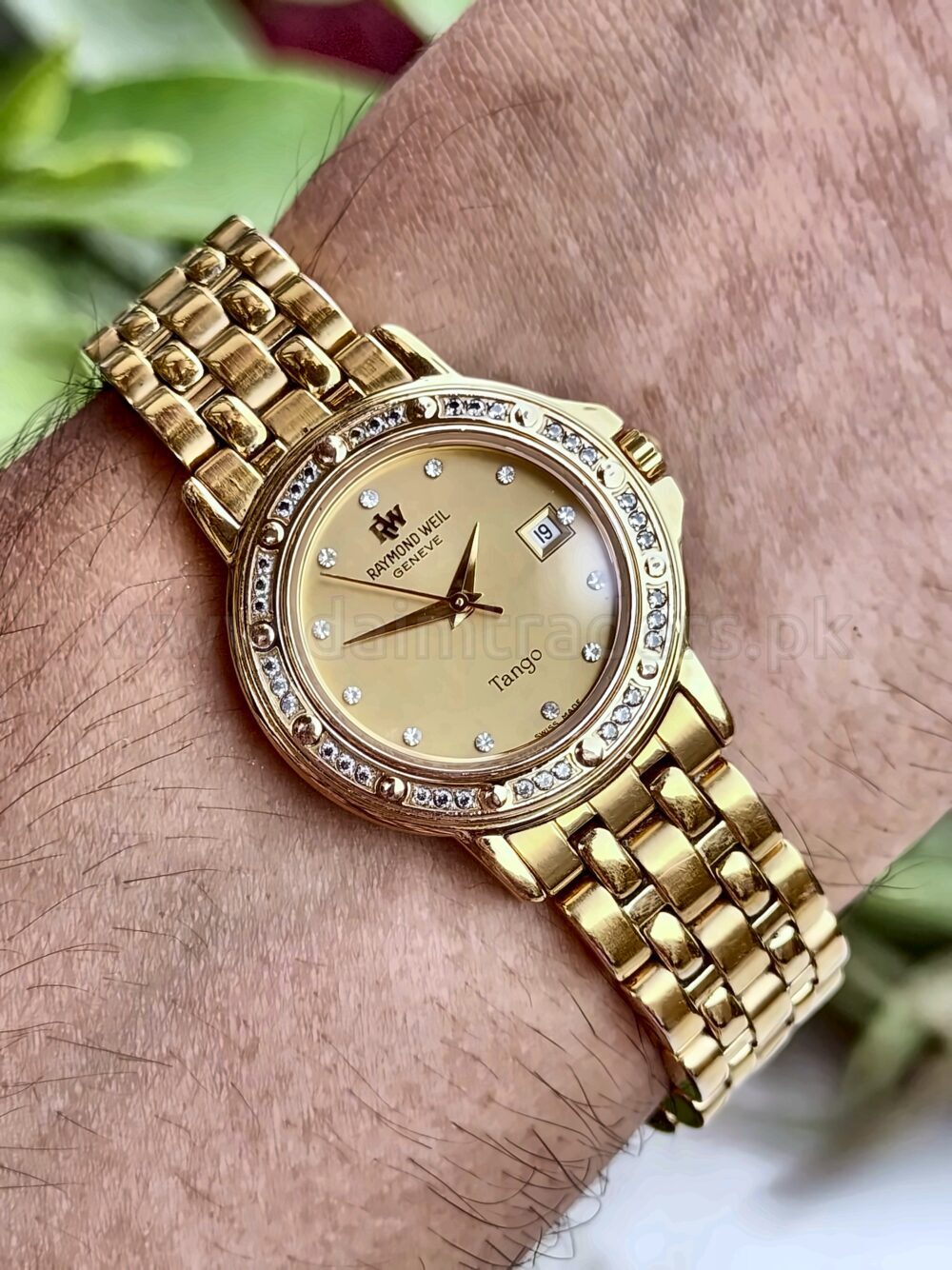 Raymond Weil Tango 5360 Champagne Diamond Dial Diamond Bezel 18k Gold Plated Quartz Swiss Ladies – photo 2