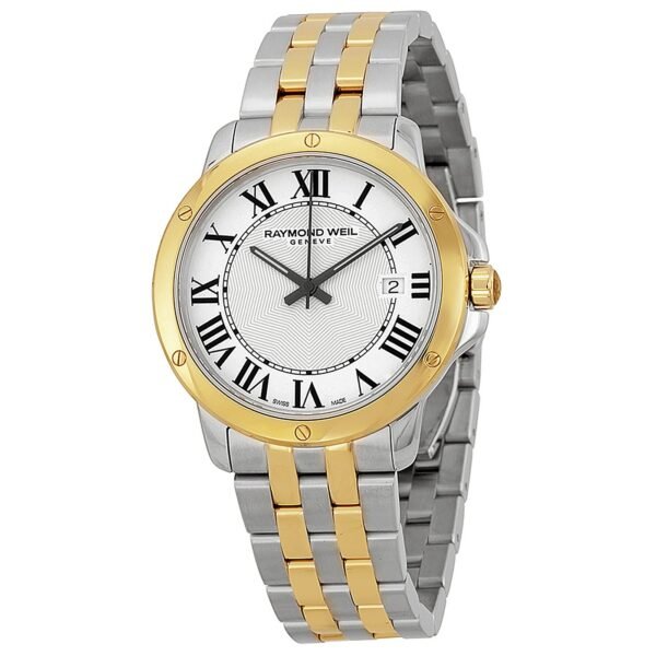 Raymond Weil Tango 5591-STP-00300 Two-Tone White Dial Quartz Swiss Mens
