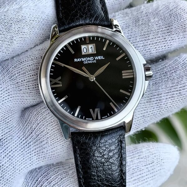 Raymond Weil Tradition Big Date 5476 Black Dial Quartz Swiss Mens