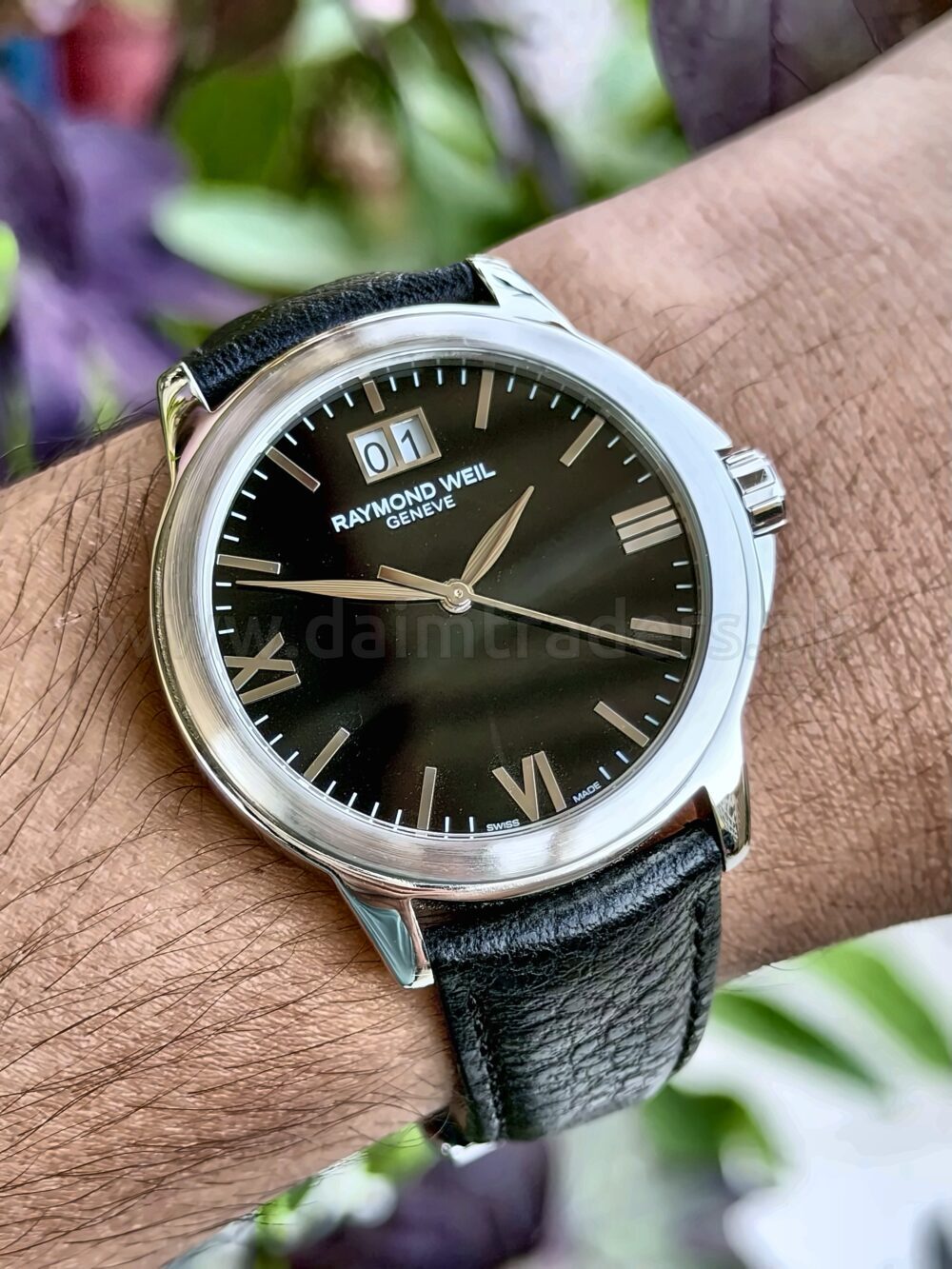 Raymond Weil Tradition Big Date 5476 Black Roman Dial Quartz Swiss Mens – photo 2