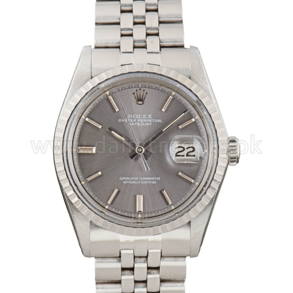 ROLEX Datejust 1603 Steel Engine-Turned Bezel 36mm Automatic Swiss Mens