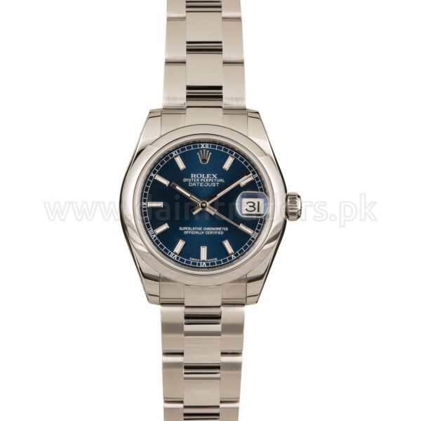 ROLEX Datejust 31 178240 Blue Dial Steel Automatic Swiss Ladies