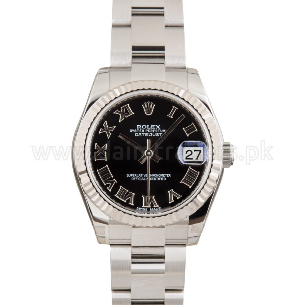 ROLEX Datejust 31 178274 Black Roman Dial Steel Automatic Swiss Ladies