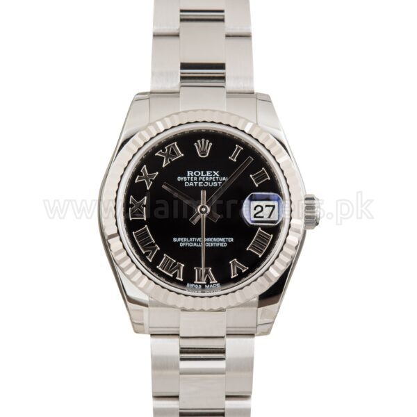 ROLEX Datejust 31 178274 Black Roman Dial Steel Automatic Swiss Ladies