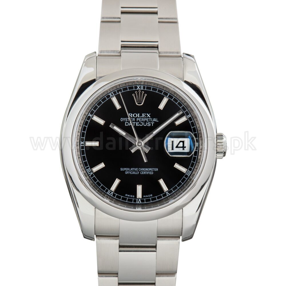 ROLEX Datejust 36 116200 Black Dial Steel Automatic Swiss Mens