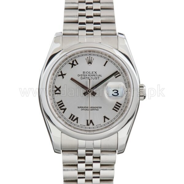 ROLEX Datejust 36 116200 Silver Dial Steel Automatic Swiss Mens