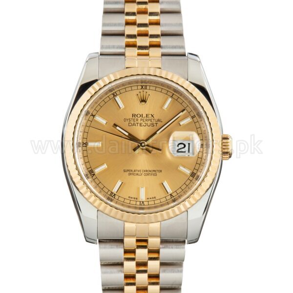 ROLEX Datejust 36 116233 Champagne Dial Two-Tone Automatic Swiss Mens