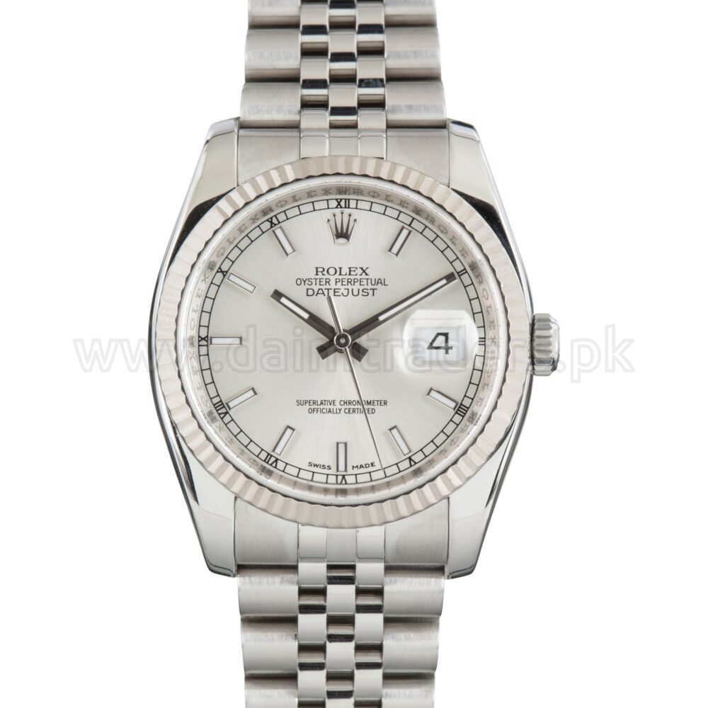 ROLEX Datejust 36 116234 Silver Dial Steel Automatic Swiss Mens