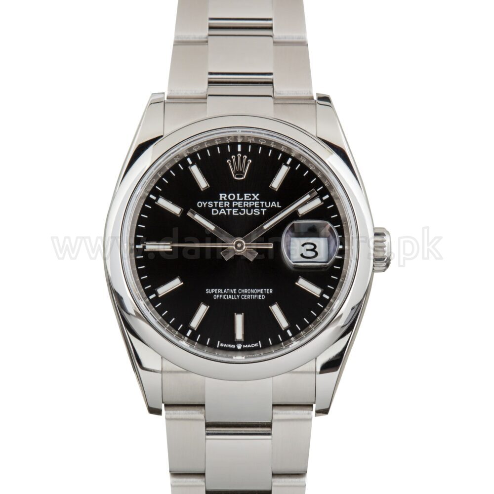 ROLEX Datejust 36 126200 Black Dial Steel Automatic Swiss Mens