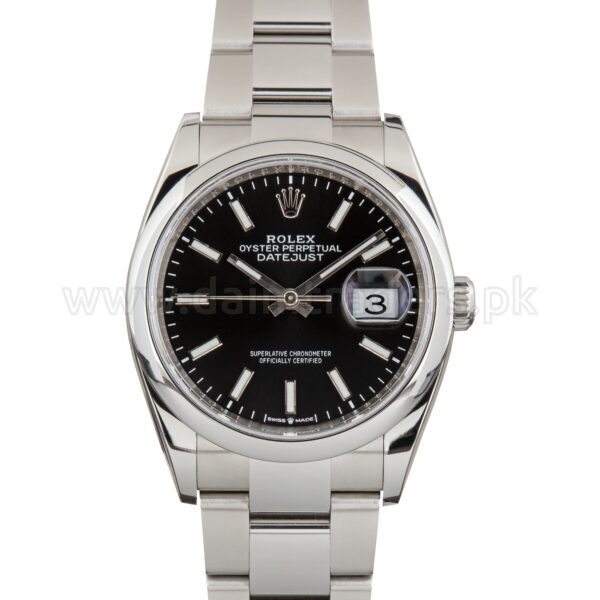 ROLEX Datejust 36 126200 Black Dial Steel Automatic Swiss Mens