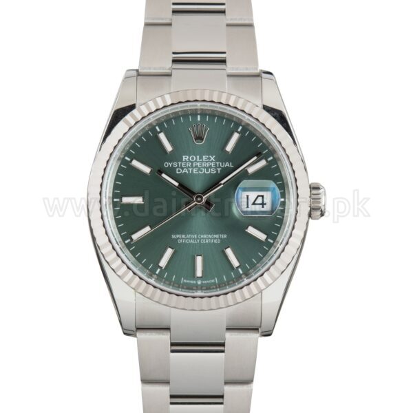 ROLEX Datejust 36 126234 Mint Green Dial Steel Automatic Swiss Mens