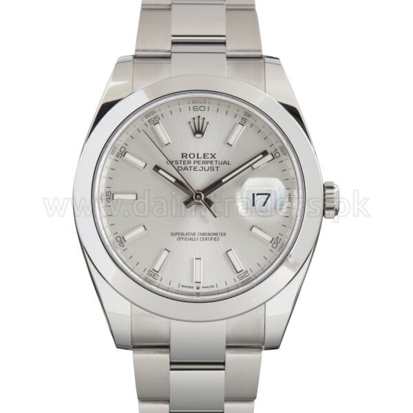 ROLEX Datejust 41 126300 Silver Dial Steel Automatic Swiss Mens