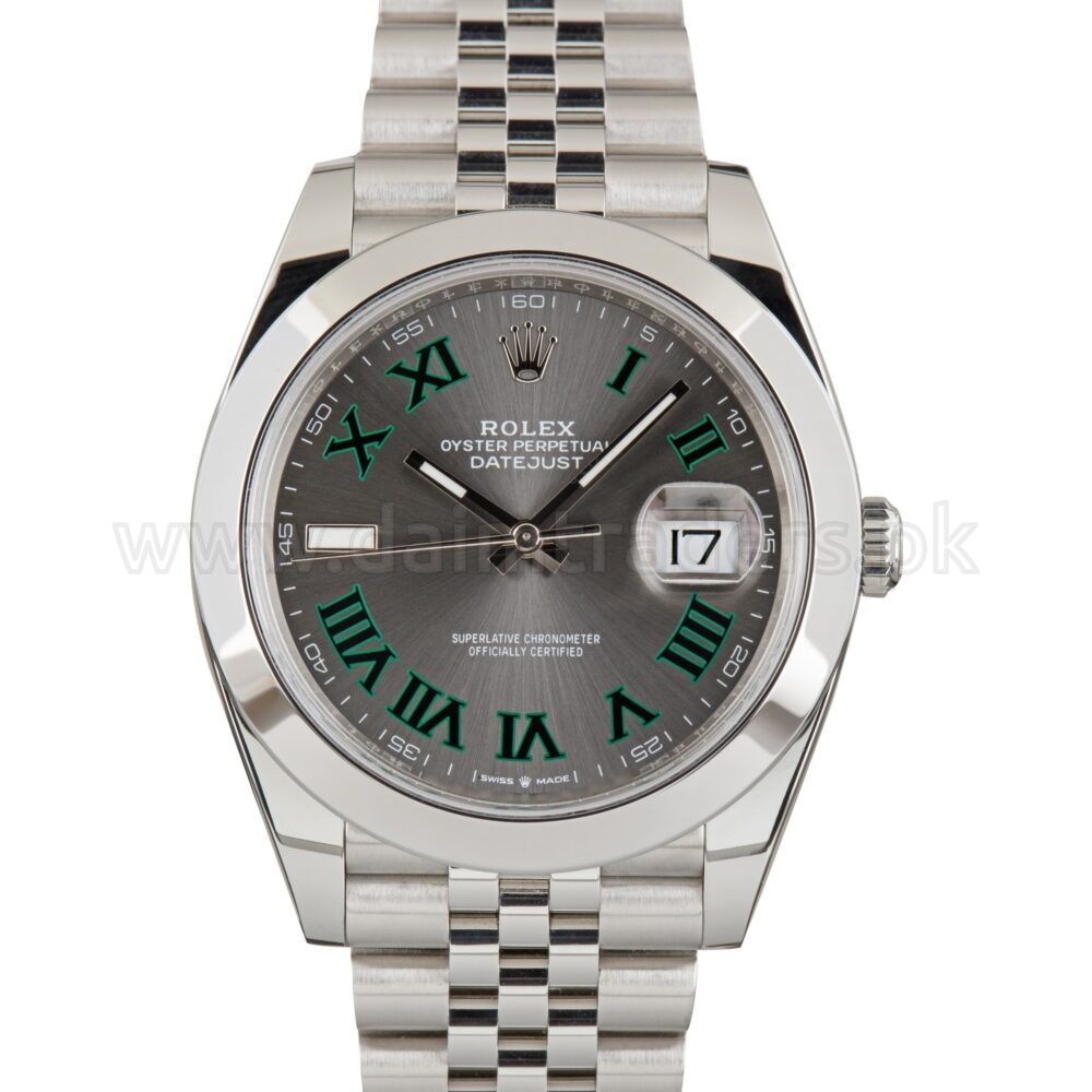 ROLEX Datejust 41 126300 Wimbledon Dial Steel Automatic Swiss Mens
