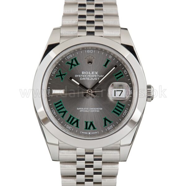 ROLEX Datejust 41 126300 Wimbledon Dial Steel Automatic Swiss Mens