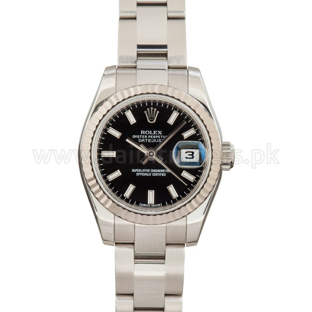 ROLEX Lady-Datejust 26 179174 Black Dial Steel Automatic Swiss Ladies