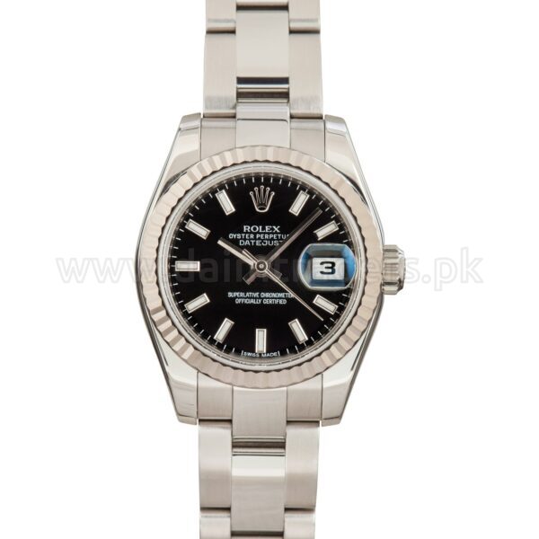 ROLEX Lady-Datejust 26 179174 Black Dial Steel Automatic Swiss Ladies