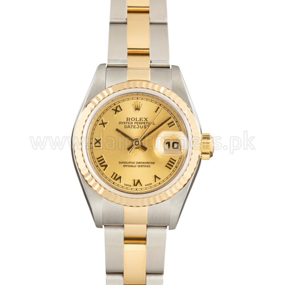 ROLEX Lady-Datejust 26 79173 Champagne Dial Two-Tone Automatic Swiss Ladies