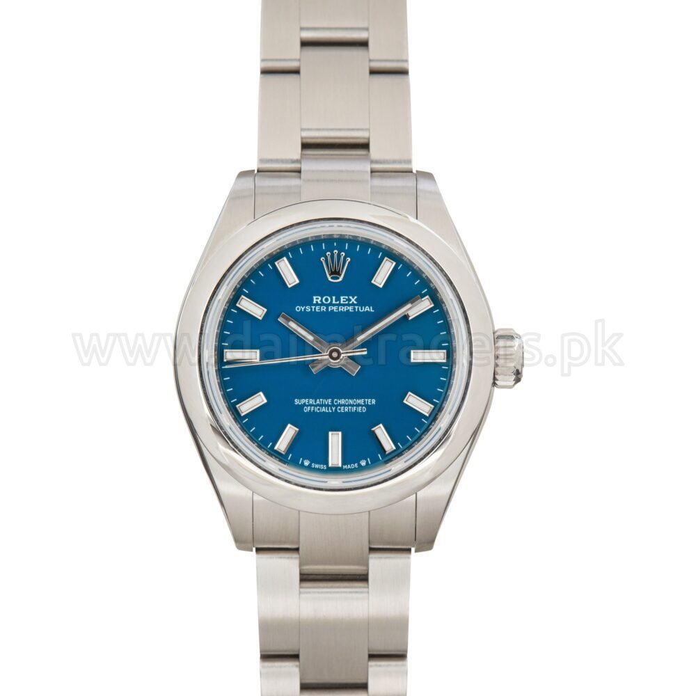 ROLEX Oyster Perpetual 28 276200 Blue Dial Steel Automatic Swiss Ladies