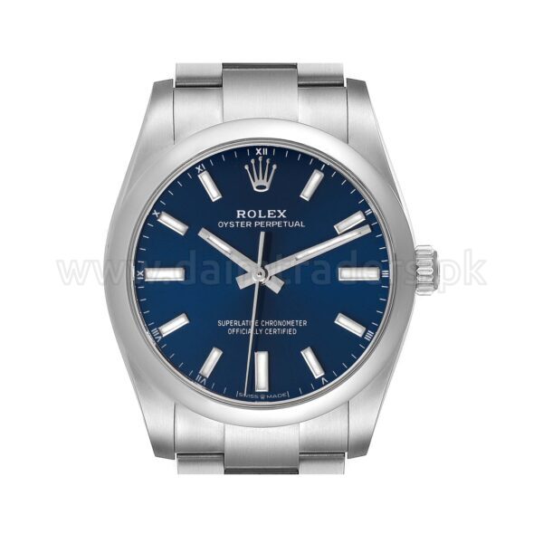ROLEX Oyster Perpetual 34 124200 Blue Dial Steel Automatic Swiss Unisex