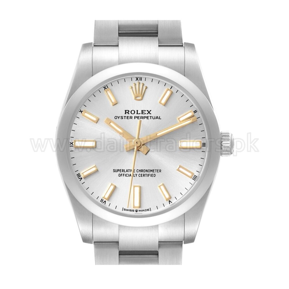 ROLEX Oyster Perpetual 34 124200 Silver Dial Steel Automatic Swiss Unisex