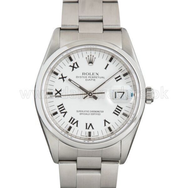 ROLEX Oyster Perpetual Date 15200 Steel Smooth Bezel 34mm Automatic Swiss Mens