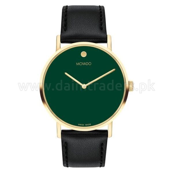 Movado Signature 0607837 Green Dial Quartz Swiss Mens