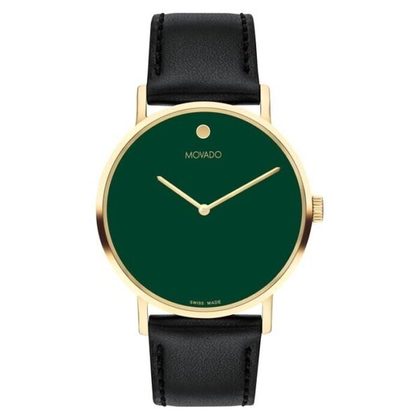 Movado Signature 0607837 Green Dial Quartz Swiss Mens