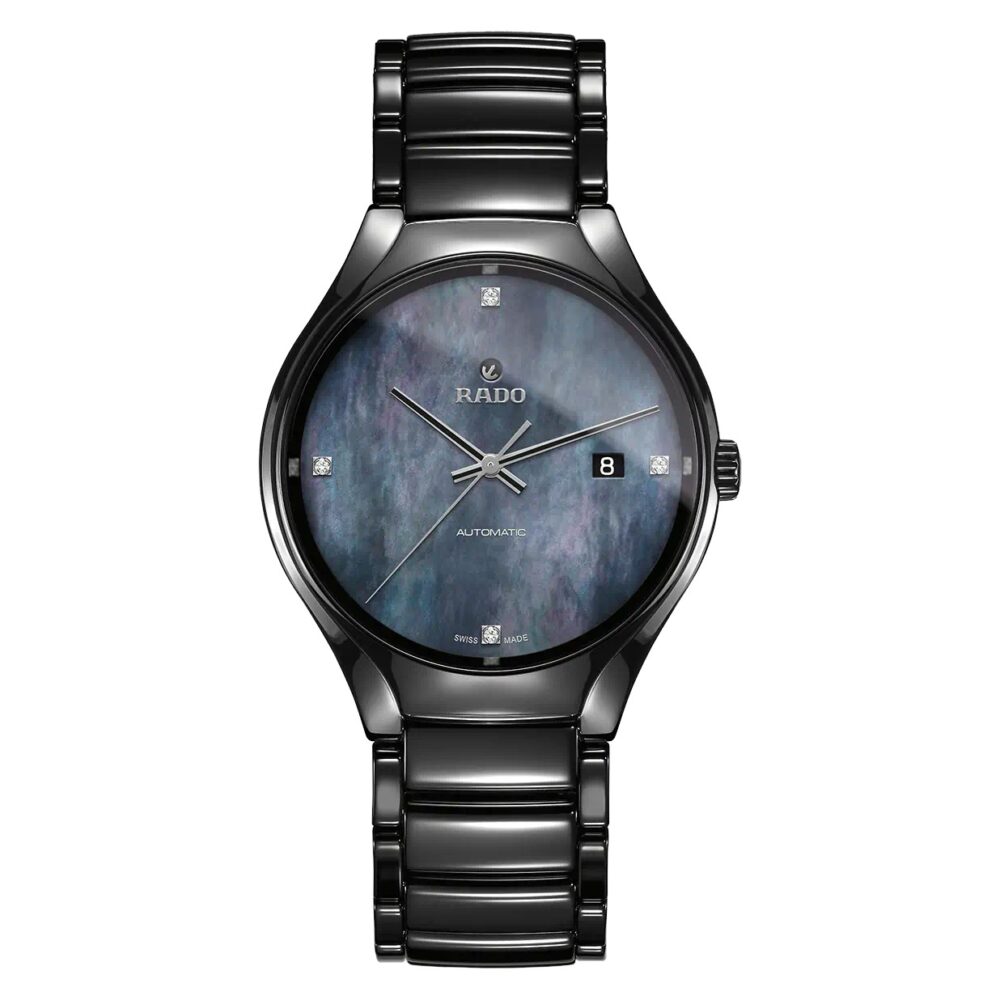 RADO True R27056872 MOP Diamond Dial Black Ceramic 40mm Automatic Swiss Mens – photo 2