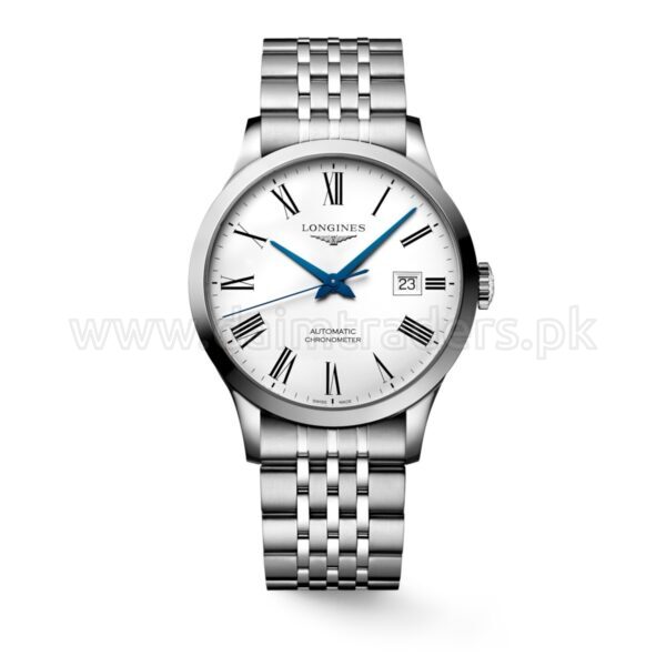 LONGINES Record L2.821.4.11.6 White Dial 40mm Chronometer Automatic Swiss Mens