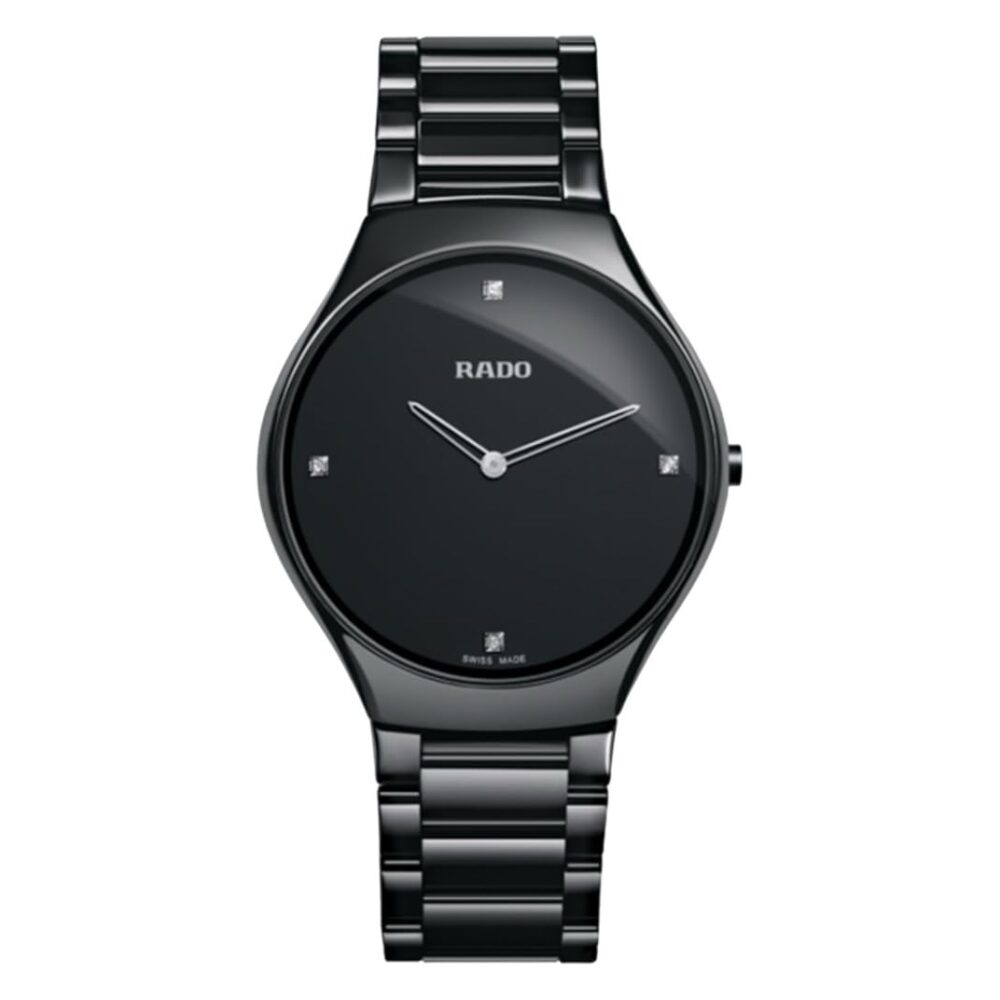 Rado True Thinline Black R27741712 Quartz Ceramic Swiss Mens