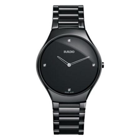 Rado True Thinline Black R27741712 Quartz Ceramic Swiss Mens