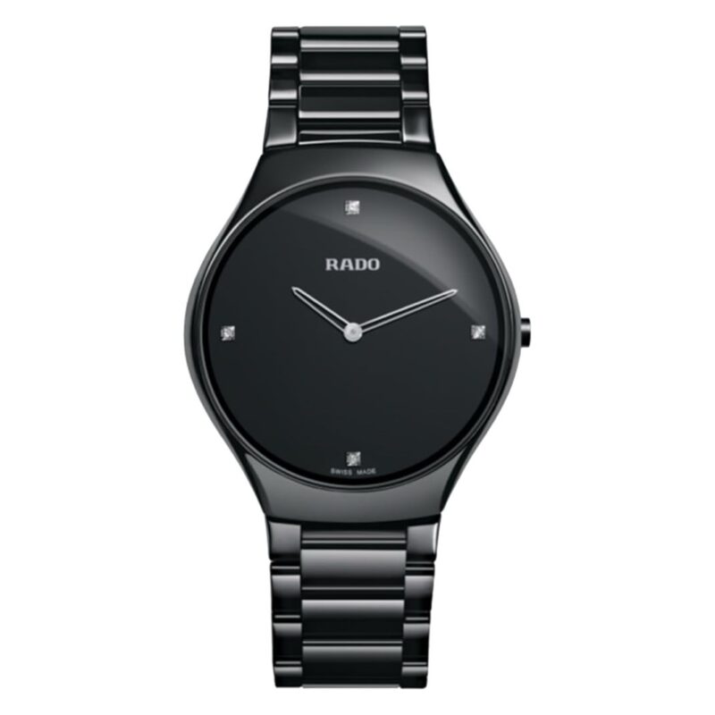 Rado True Thinline Black R27741712 Quartz Ceramic Swiss Mens