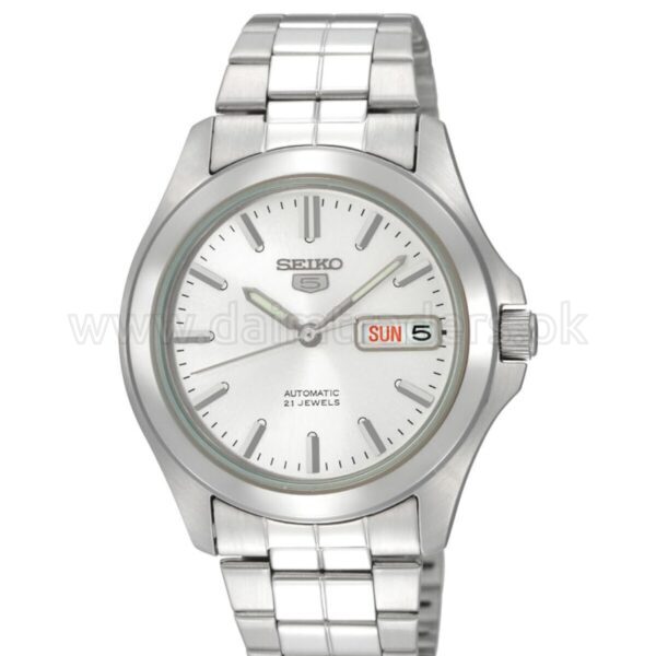 SEIKO 5 SNKK87 Silver Dial Day-Date 38mm Steel Automatic Japan Mens