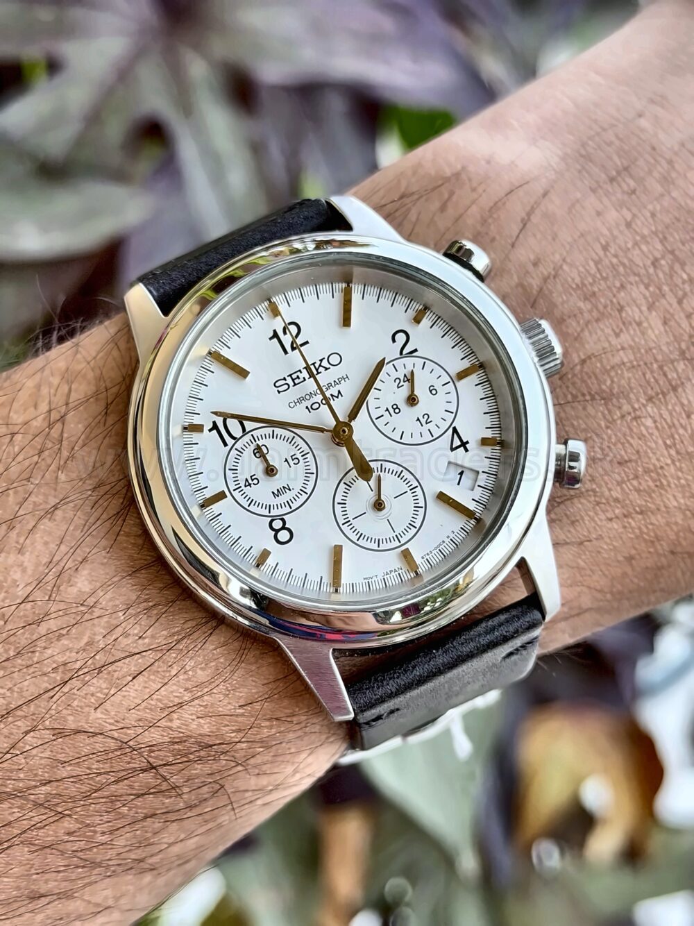 SEIKO Chronograph 100M SSB009 6T63 White Dial Quartz Japan Mens – photo 2