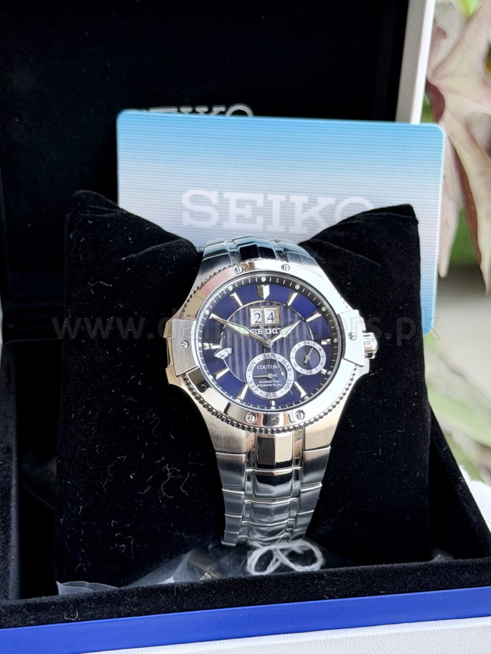 SEIKO Coutura Kinetic Perpetual SNP069 Blue Dial Big Date Japan Mens – photo 2