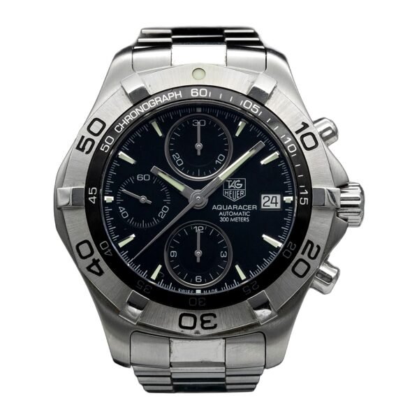 TAG Heuer Aquaracer Calibre 16 Chronograph CAF2110.BA0809 Black Dial Auto Swiss Mens