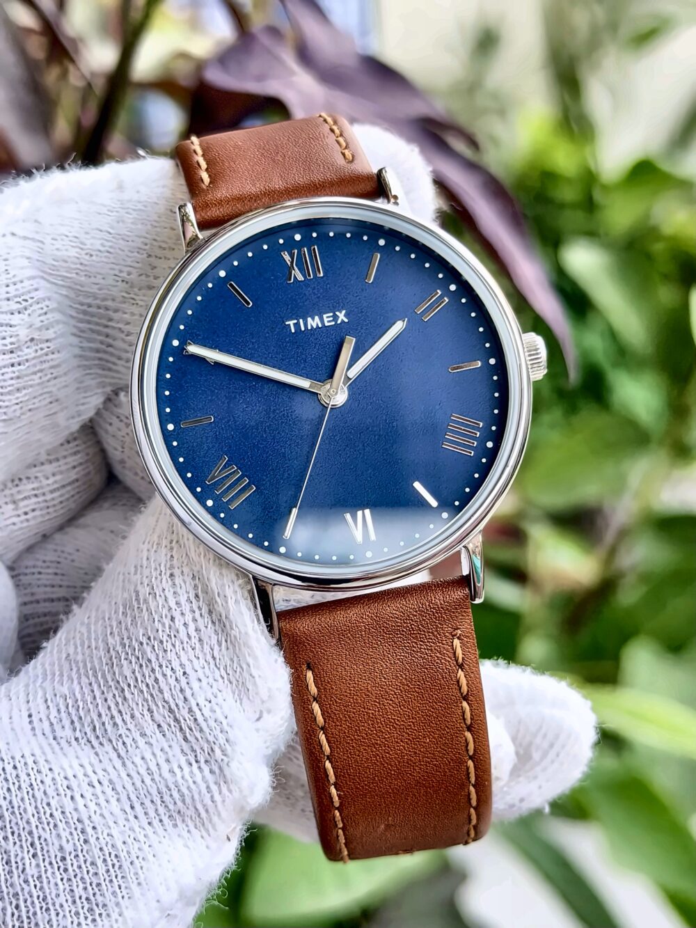 Timex Southview TW2R63900 Blue Dial 41mm Brown Leather Quartz Mens