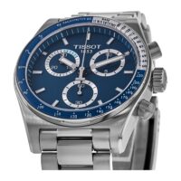 Tissot PR516 Chronograph T149.417.11.041.00 blue dial - angled view